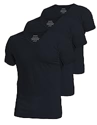 Comfneat Men's 3-Pack Undershirts Stretchy Cotton
