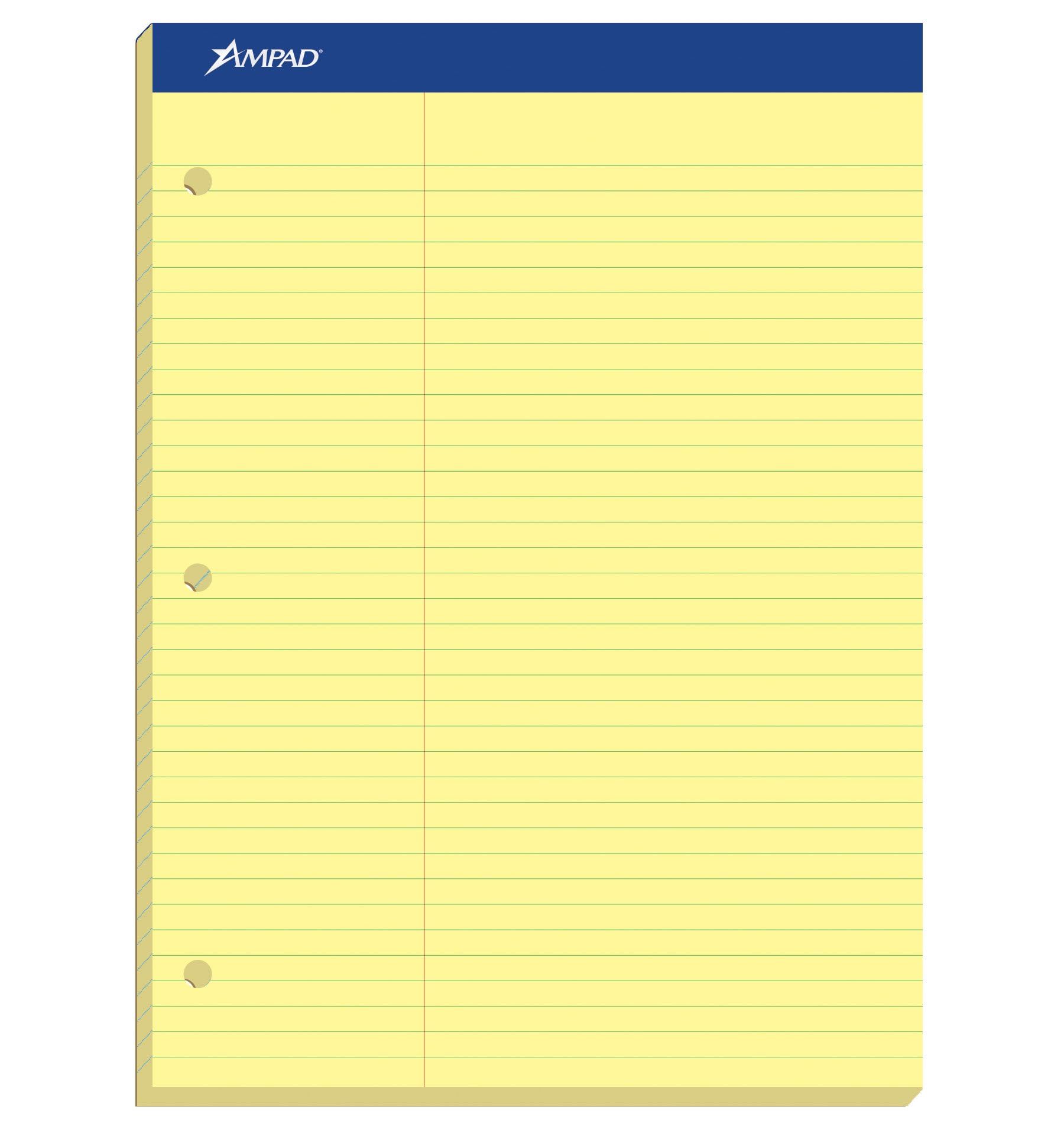 Photo 1 of Ampad 20245 Double Sheets Pad, Law Rule, 8 1/2 x 11 3/4, Canary, 100 Sheets (20-245)