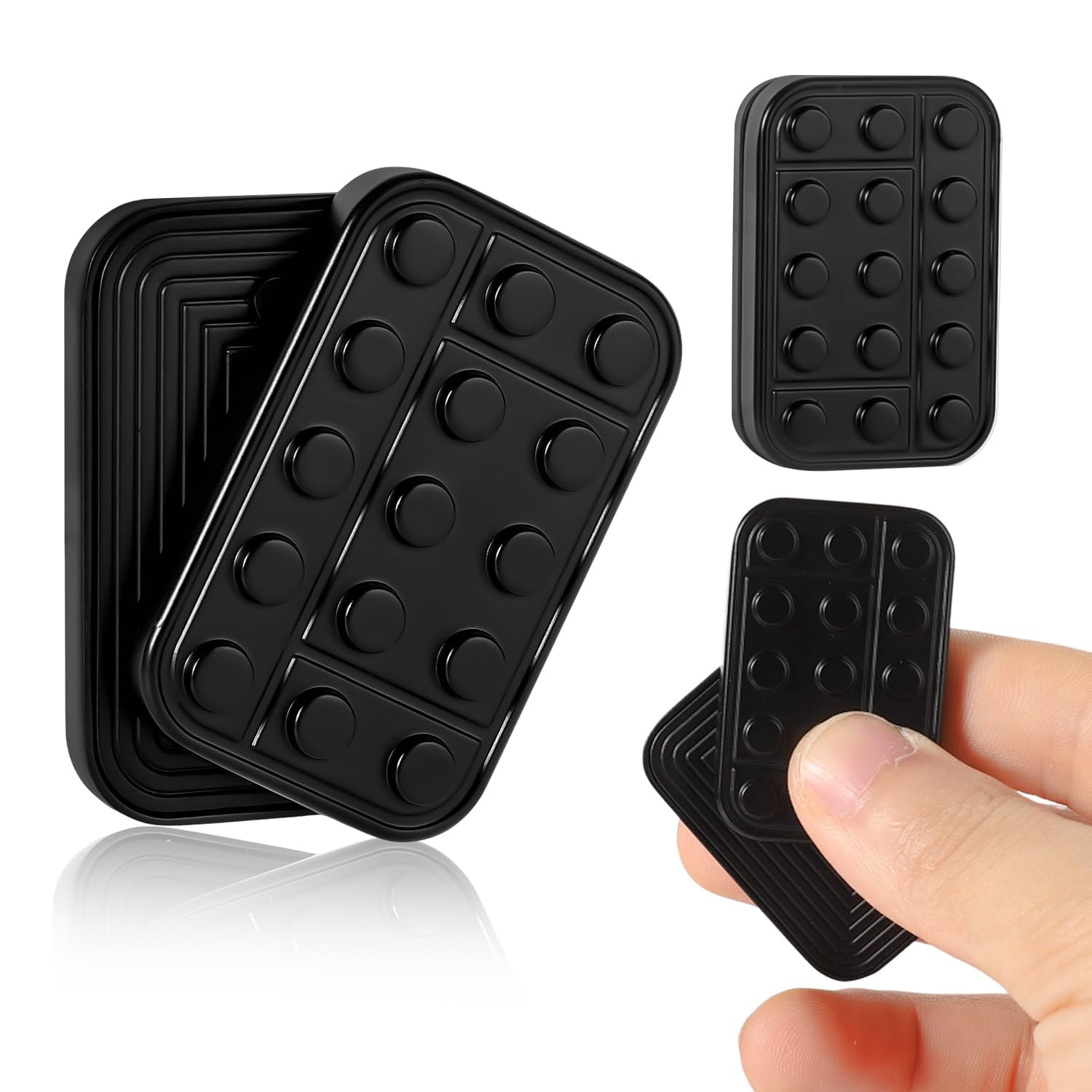 Magnetic Metal Fidget Slider Toy - Stress Reduction for Adults in Office, Home, School - Black