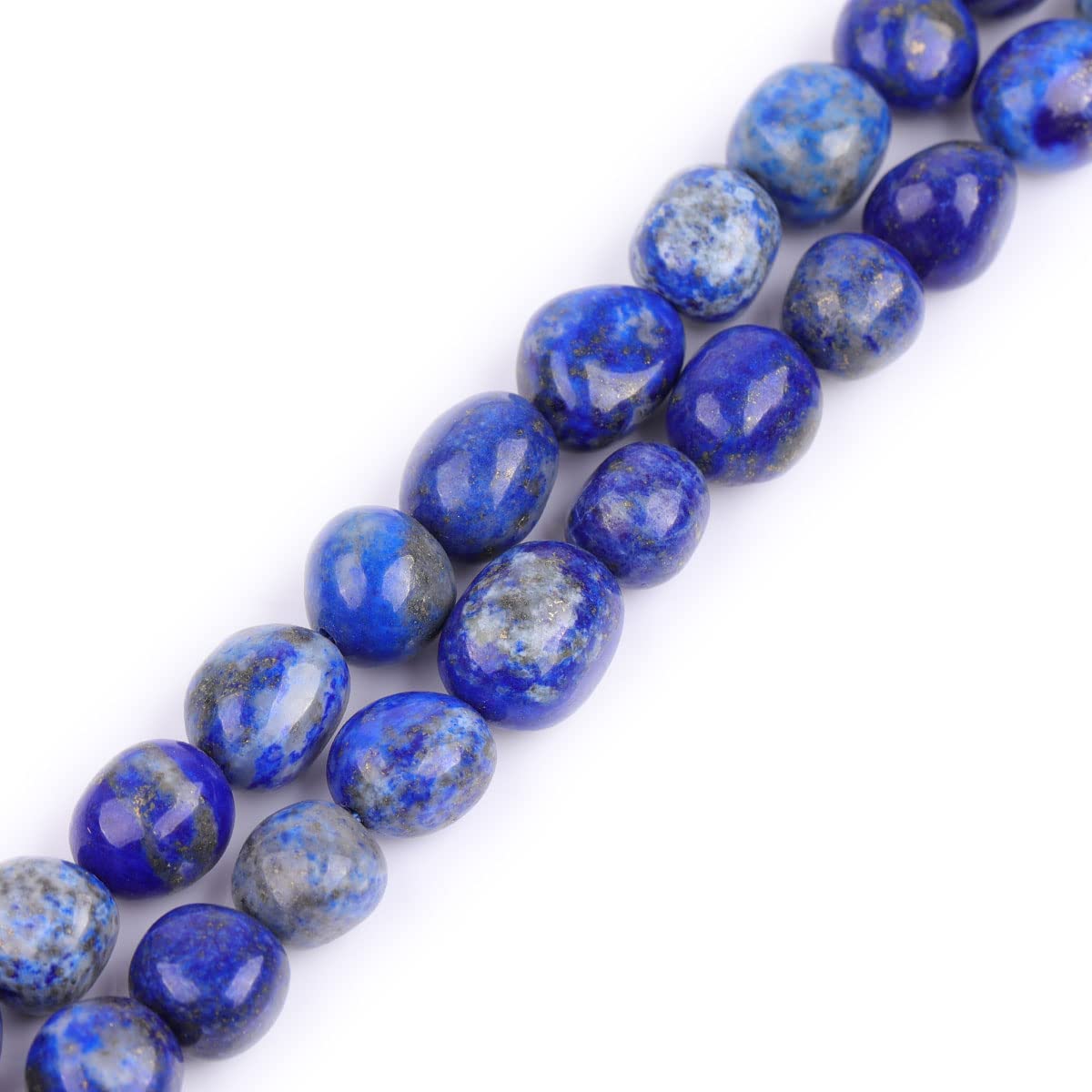 Sweet & Happy Girl's Store 5X7mm Freeform Potato Shape Gemstone Lapis Lazuli Beads Strand 15 Inch Jewellery Making Beads