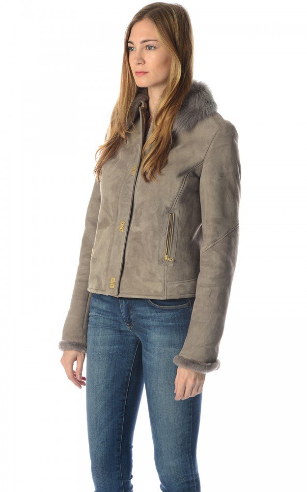 Hugo Boss Black Women's Leather Jacket LE959 50247396, Size36;Color