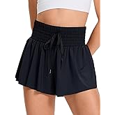Blaosn Flowy Athletic Shorts for Women Workout Running Gym Yoga High Waist with Pockets Sweat Skorts Casual Summer Clothes