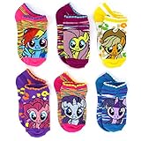 My Little Pony Girls 6 pack No Show Socks (Toddler/Little Kid/Big Kid)