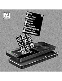 Reproductor de MP3 MP4, reproductor de música MP3 Hotechs con tarjeta de memoria SD de 16 GB, pantalla LCD digital clásica de 1,82 pulgadas con radio FM,