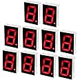 uxcell Common Cathode 10 Pin 1 Bit 7 Segment Display 1.34 x 0.94 x 0.41 Inch 1" Red LED Display Digital Tube 10pcs