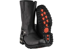 Milwaukee Leather Men’s Classic Harness Motorcycle Boots – Premium Riding Footwear for Biker Lifestyle