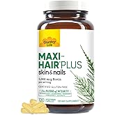 Country Life, Maxi-Hair Plus Biotin, Supports Healthy Hair, Skin and Nails, Daily Supplement, 120 ct
