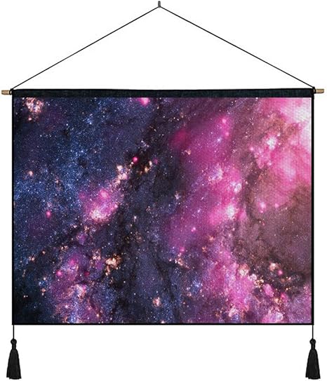 Amazon Co Jp 紫とピンクの銀河 宇宙 タペストリー 多機能 個性 掛け軸 掛け物 掛けじく ポスター インテリア 組立式 部屋飾り壁 壁飾り 80cmx60cm ホーム キッチン