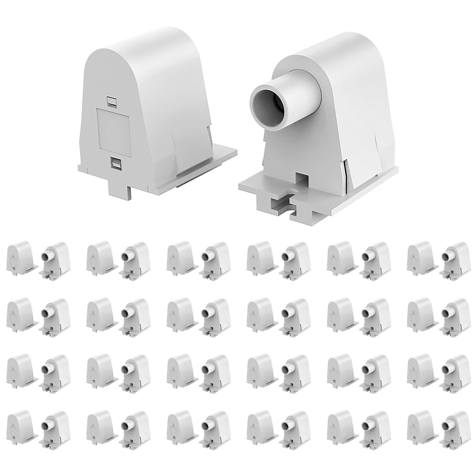 Photo 1 of (25-Pairs) JESLED Single Pin FA8 Tombstone - Non-Shunted T8/T10/T12 LED Socket Lampholder Base Holder for 8FT Fluorescent Tube Light, Retrofiting Bulbs Fixtures, Flameresistant Plunger, UL Listed