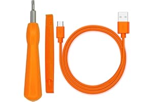CYJJZQ Ring Doorbell Screwdriver Replacement & Charger Charging Cable Cord, Fit Video Doorbell, Video Doorbell 2 3 and Pro & Elite Ring Doorbell Security Screw (Orange)