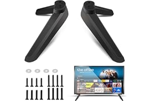 Kioiner Universal TV Base Stand, ABS TV Legs with Screws and Instruction, TV Stand Legs Replacement for Most Smart TV