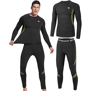 Pantalon Thermique Homme Ekouaer - Legging Chaud Hiver, 88% Polyester 12% élasthanne, Tailles S-XXL