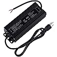 LED Driver 120W 12V DC Low Voltage Output, Waterproof IP67 LED Power Supply,LED Transformer with 3-Prong Plug 3.3 Feet Cable for LED Light, Computer Project, Outdoor Light