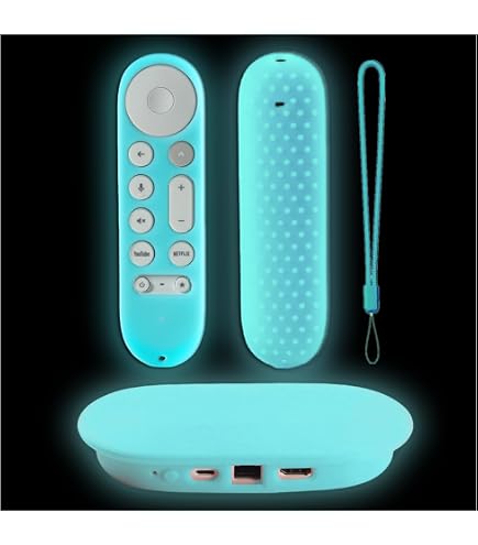 Fintie Silicone Cover For Google TV Streamer (4K) Voice Remote (2024 Model) - Honeycomb, Black