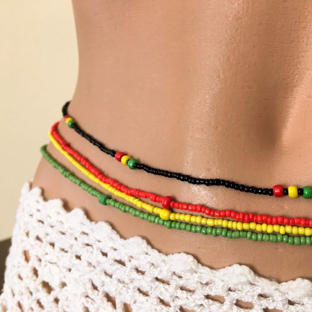 rasta waist beads