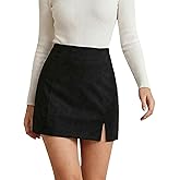 winkbay Women's High Waisted Mini Skirt Dressy Casual Split Hem Bodycon Going Out Skirts