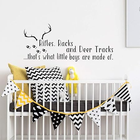 Shentop Lovely Antlers Pegatinas de Pared Cita Rifles Estantes y