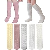 Toptim Little Girl's Knee High Socks Over Calf Kids Overknee Stockings Bow Style
