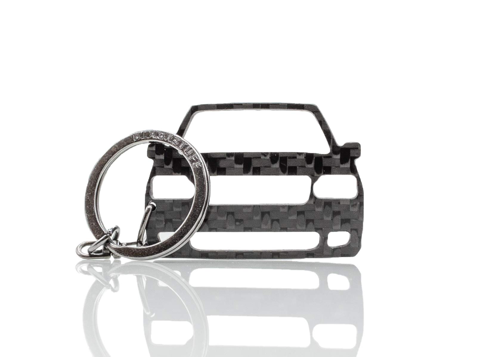 BlackStuff Carbon Fiber Keychain Keyring Ring Holder Compatible with Vogue 2002-2012 BS-661