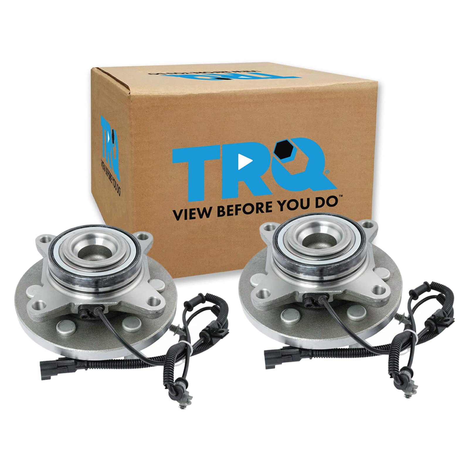 TRQ 2 Piece Front Wheel Bearing & Hub Assembly Set