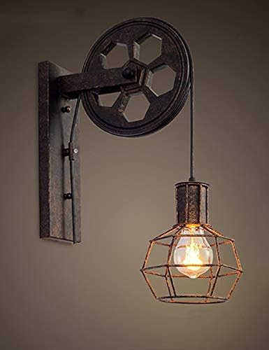 Industrial Retro Wall Lamp Lifting Pulley Light Fixture Lighting
