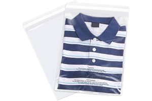 WEPOLY - 6" x 9" (200 Count) - Clear Poly Bags with Suffocation Warning Self Seal for Packaging, Shirts, Clothing & FBA - Permanent Adhesive