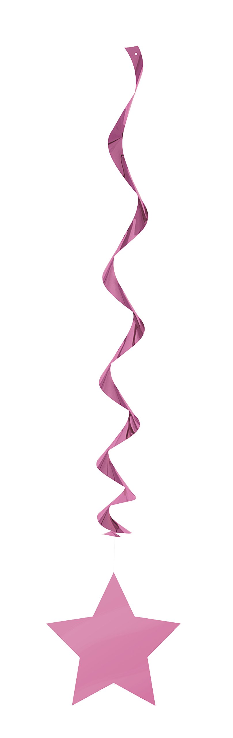 Hot Pink Solid Hanging Swirl Decorations (66cm) Pack of 3 - Elegant Hanging Décor for Parties & Events