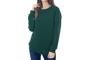 Smallshow Fleece Maternity Nursing Sweatshirt Long Sleeve Breastfeeding Tops