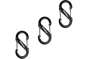 FLONSA Small Carabiner Clip 2" S Hooks Keychain Clip, Zipper Clips Anti Theft Backpack, Carabiner for Keys, Camping, Hiking, Outdoor Sports, Walking Dog, Fishing, Bottle