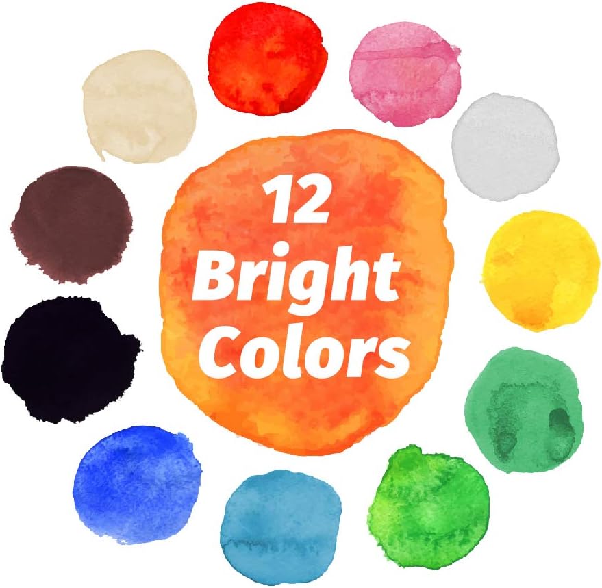 Finger Paint For Toddlers Non-Toxic Washable, 12 Bright Colors Painting for Kids DIY Crafts Painting, School Painting Supplies, Gifts for Kids: Home Improvement