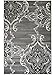 Summit 03-CLQ2-HN94 New Elite 0 52 Royal Damask Boroque Vintage Look Area Grey White Black Many Available , 22''inch x 35'' Scatter Rug Door Mat Size