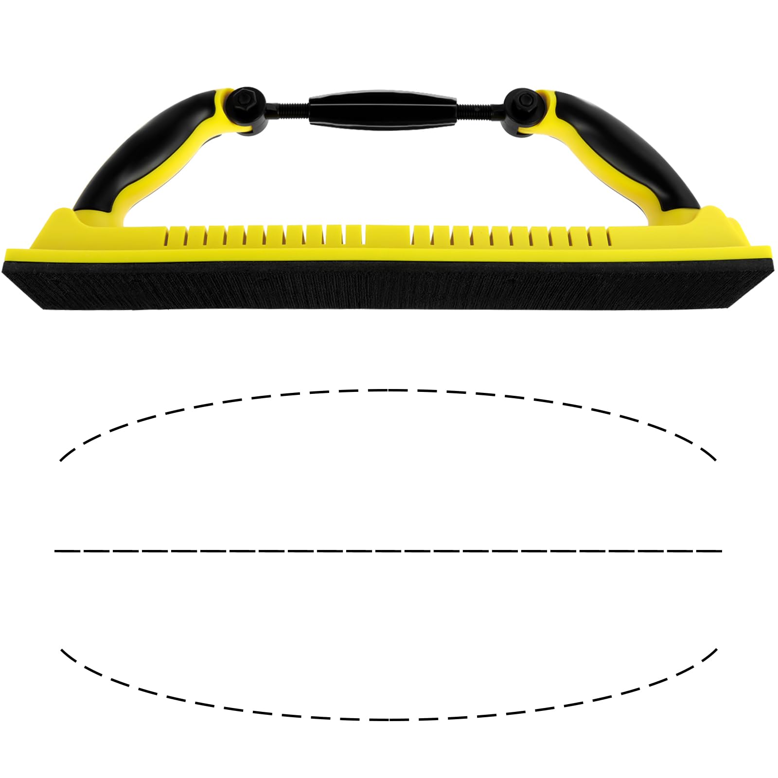 Multifunction Manual Sanding Tool for 70mm Mesh Sand, Adjustable Flexible Sanding Block with Handle Lightweight Hand Sanding File Block for Woodworking Cars Walls