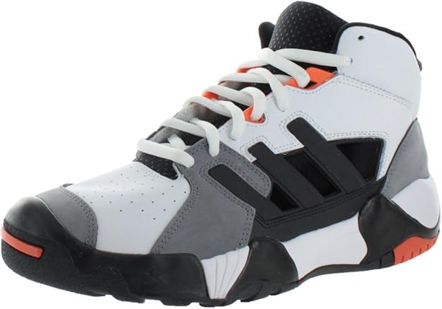 Adidas Originals Street Ball II 2.0 Basketball Sneaker Shoe - White/Black/Lead - Mens - 9 