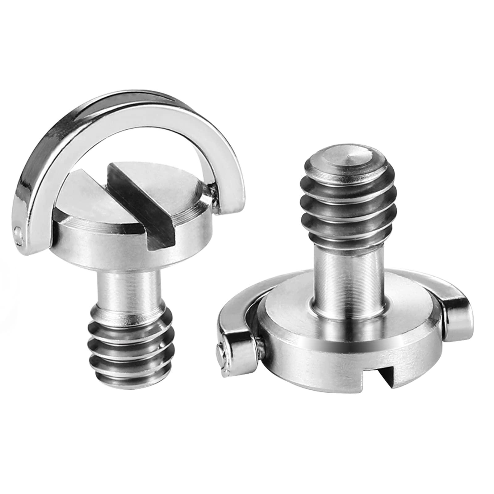 SMALLRIG D Shaft D-Ring 1/4 Inch Male Mounting Screw (Pack of 2) for Camera Tripod Quick Release Plate - 838