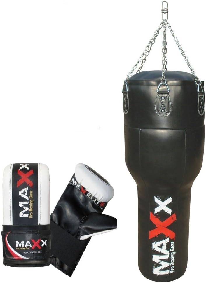 Maxx 4FT uppercut punch bag, body bag angled boxing bag choice of colour and package FREE CHAIN
