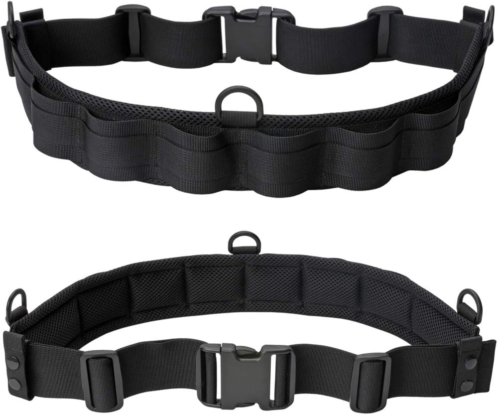 Adjustable Slr Dslr Camera Waist Strap Waist Belt Harness Vented Padding Lens Pouch Hanger Flashlight Water Bottle Holder Clip with Eight Loops, Three "D" Rings for Outdoor Photographer Camera Equipment Gears Utility Pack Strap