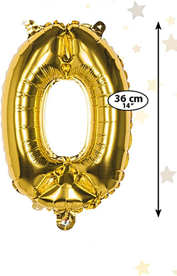 Boland 10130617 PN289 Mylar Balloon Number '0' (36cm), Silver, 0 - Image 5