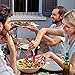 MEKBOK Kitchen Tongs Set - Salad & Grill Stainless Steel Serving Tongs with Silicone Tips - 9