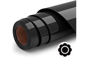 Ryebme 10" x 6FT 3D Heat Transfer Vinyl for Shirts Black Metallic Puff Vinyl Rolls Printable HTV Roll for Clothes Custom Appa