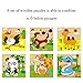 Rolimate Educational Preschool Forest Animal Wooden Cube Block Jigsaw Puzzles - Kangaroo Ostrich Camels Apes Snakes Panda, Birthday gift toy for Age 1 2 3 4 5 6 7 Years Old and Up Toddlers Kids Baby