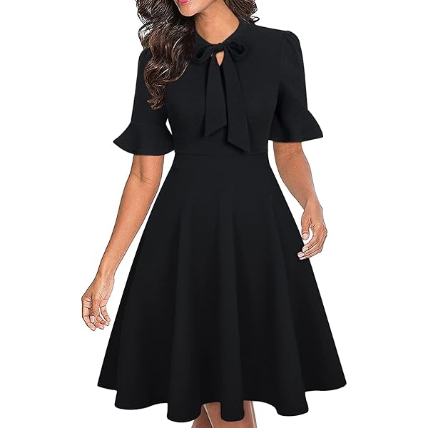 shein black casual dress SheIn Womens Summer Shift Dresses Ladies Black Hollow Out Crochet Thre main image 0