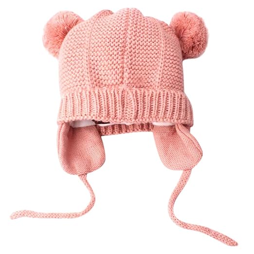 Fuibo Baby Mütze, Niedlichen Kleinkind Kinder Mädchen & Jungen Baby Infant Winter Warm Crochet Strickmütze Beanie Cap | Baby 