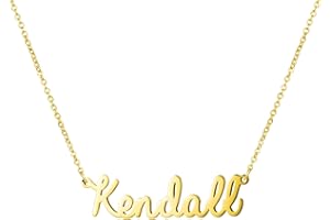 Awegift Personalized Name Necklace 18K Gold Plated New Mom Bridesmaid Gift Jewelry for Women