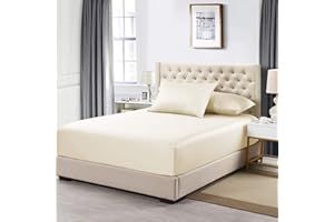 NIM TEXTILE Luxury Sheets 1900 TC Softness Deep Pocket 3pc Fitted Sheets Set - 1 Fitted Sheet and 2 Pillowcases - Milano Coll