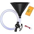 iPihsius Beer Bong Funnel, Beer Bong Single Header Black with Flow Valve, Includes Bottle Opener, Chug Bud for Party Vacation Game
