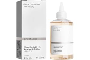 MAOBOBO Glycolic Acid 7% Toner, Glycolic Acid 7% Toning Resurfacing Solution, Facial Exfoliation Astringe Pores, Hydrates and Reduces Skin Blemishes,Solution for Acne(240ML 8.12 fl.oz)