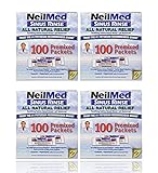 NeilMed Sinus Rinse 100 Salt Premixed Packets for Allergies & Sinus (Pack of 4)