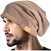 VECRY Men Oversized Slouch Beanie Large Skullcap Knit Hat