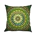 Jartinle Set of 4 Retro Floral Mandala Compass Medallion Bohemian Pillow Covers Boho Decor Hippie Throw Pillows Decorative for Sofa Couch 18 x 18
