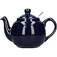 London Pottery Farmhouse Small Teapot with Infuser, Ceramic, Cobalt Blue, 2 Cup (600 ml)